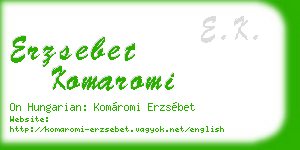 erzsebet komaromi business card